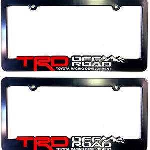 2pcs TRD Off Road Racing Develop License Plate Frame Cover