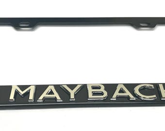 3D Maybach License Plate Frame Cover Stainless Steel