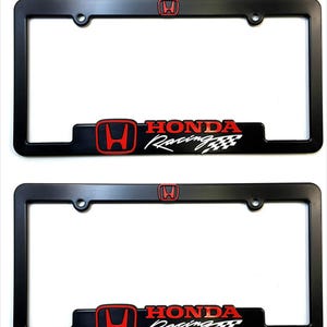 2pcs Car License Plate Frame Cover For Honda Racing