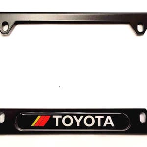 Classic Retro TRD Color License Plate Frame Cover For Toyota Stainless Steel
