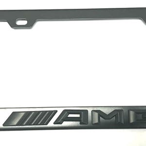 3D AMG License Plate Frame Cover Stainless Steel