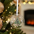 Personalized Christmas Tree Ornament, 2025 Couple Christmas Ornament, Glass Snowflake Holiday Keepsake, Wedding Ornaments, Newlywed Gifts product logo