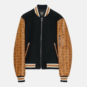 Men Handmade Genuine lamb Skin Leather Bomber Jacket, MCM Bomber Jacket, MCM Postmen Jacket, Mcm Varsity Jacket, Mcm Fashion Jacket, MCM