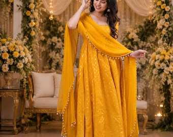 Anarkali Suit for Women – Wedding Wear Salwar Kameez with Dupatta Embroidered Anarkali Suit Pakistani suit salwar kurta
