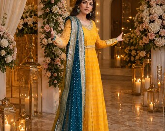 Anarkali dress Pakistani Salwar Kameez Gowns for women salwar kameez women Anarkali Suit Wedding Dress outfit ready to made suit set gown