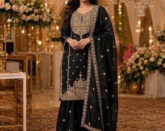 Pakistani Suit for Women Palazzo suit for women cotton salwar kameez Pakistani Palazzo Suit for Women | Designer Salwar Kameez Wedding Dress