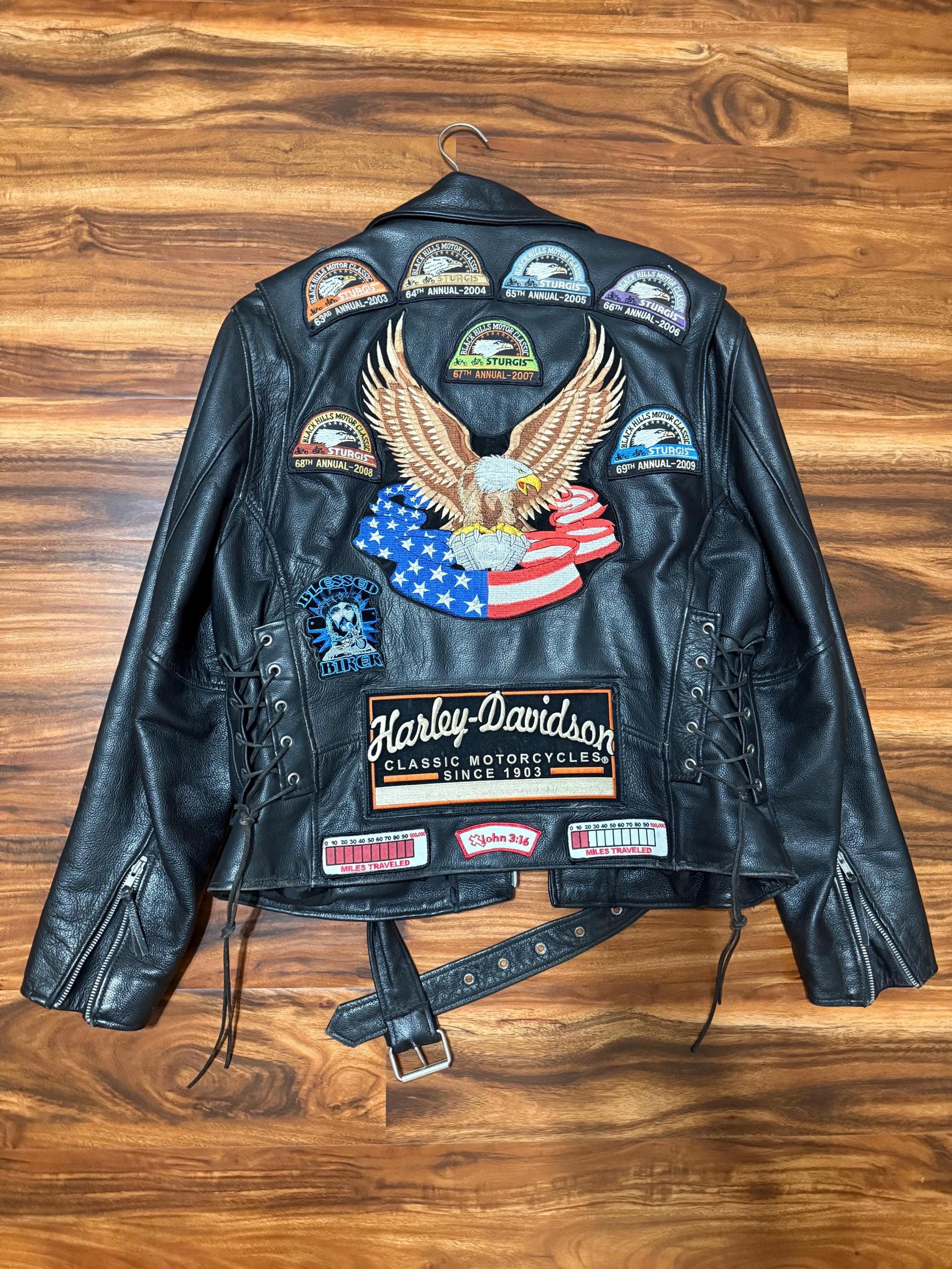 Vintage Harley Davidson Leather Jackets - Etsy