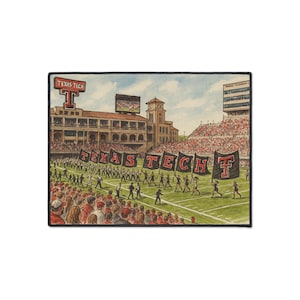 Tapete de bienvenida resistente de Texas Tech, tapete deportivo, decoración universitaria, artículos esenciales para el hogar para el día del juego, regalo de Texas Tech