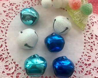 Assorted Blue Purple Silver 8 Pieces Jingle Bells