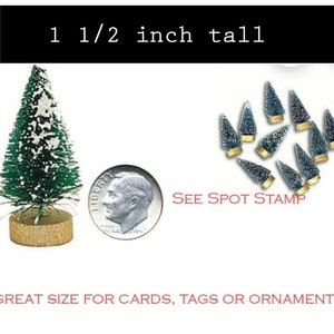 8 SMALL Bottle Brush Trees 8 Mini Christmas trees miniature little small christmas bottle brush tree sisal tree snow covered  w1