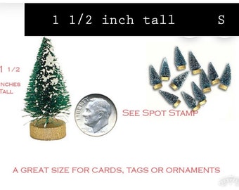 8 PETITE Bouteille Brosse Arbres 8 Mini Arbres de Noël miniature petite petite bouteille de Noël brosse arbre sisal couvert de neige w1
