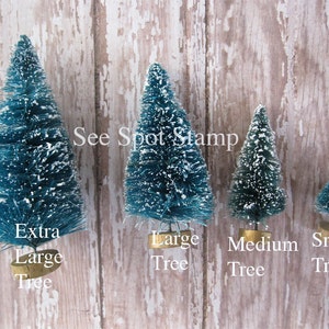 Mini Bottle Brush Tree Christmas miniature tiny natural  sisal  Green  SMALL pine tree little   w1