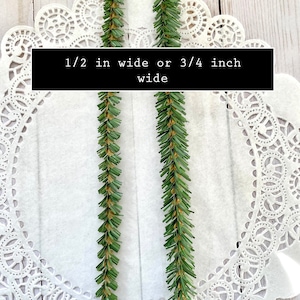 Pine Pipe Cleaner Green Christmas Tree Pine stems mini miniature small little chenille stems garland  Christmas 10  w2