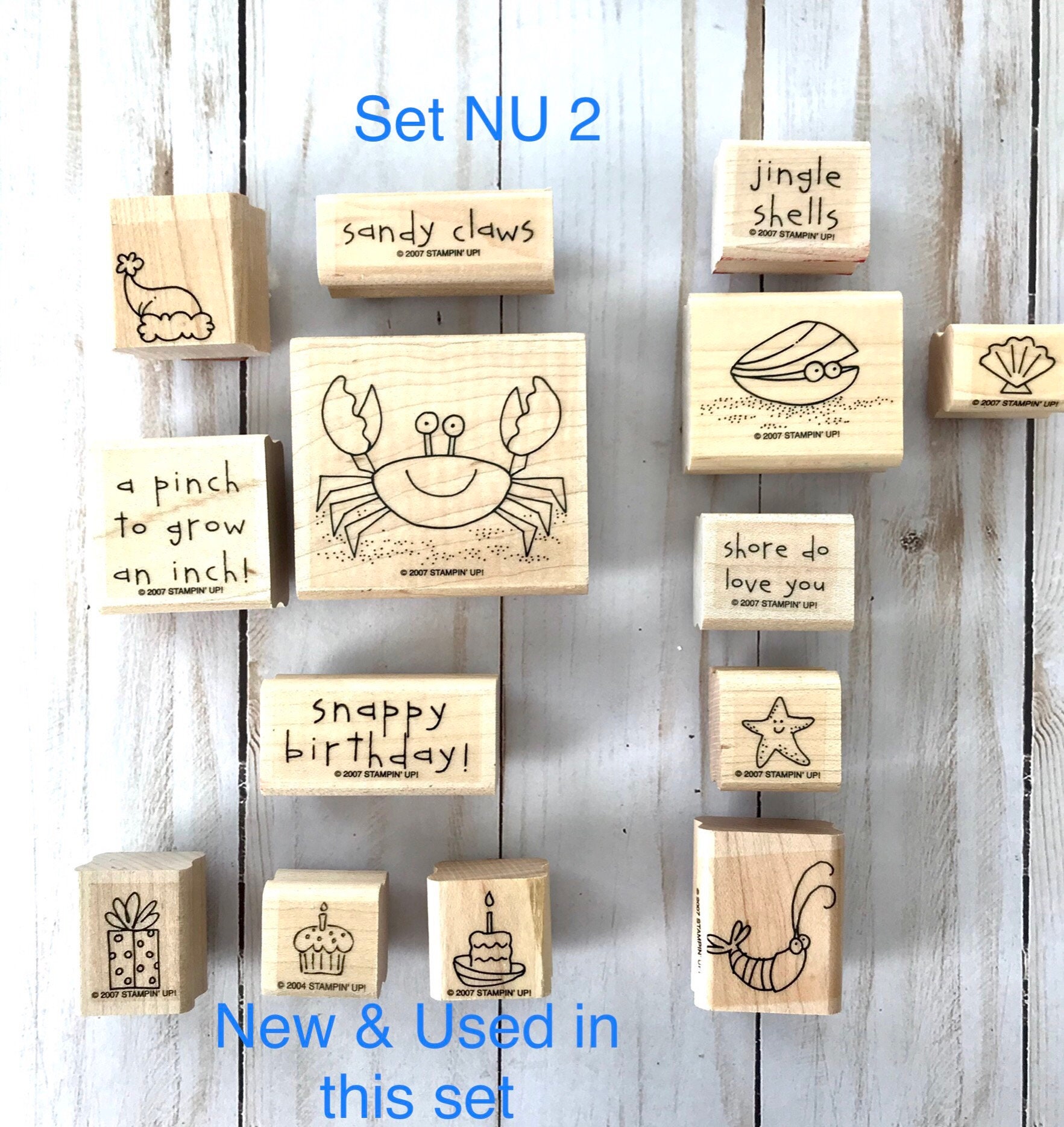 Beach Rubber Stamp Set seashore lighthouse waves sand pipers Etsy