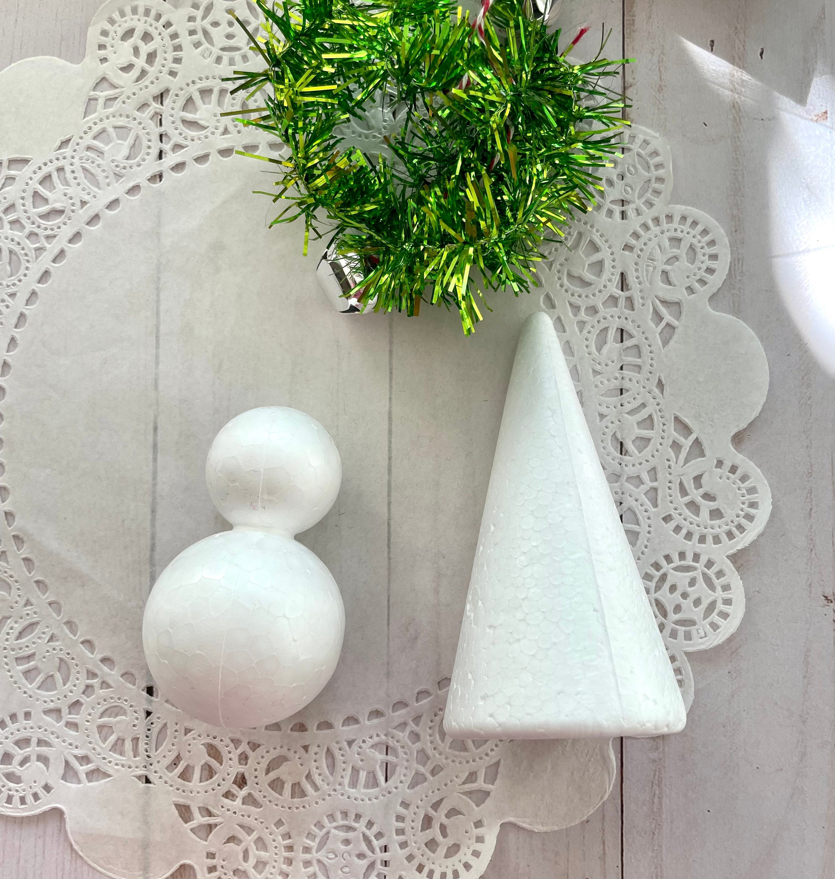 20pcs Styrofoam Cone Shaped Foam for DIY Craft Christmas Tree Table  Centerpiece Decoration 10cm 