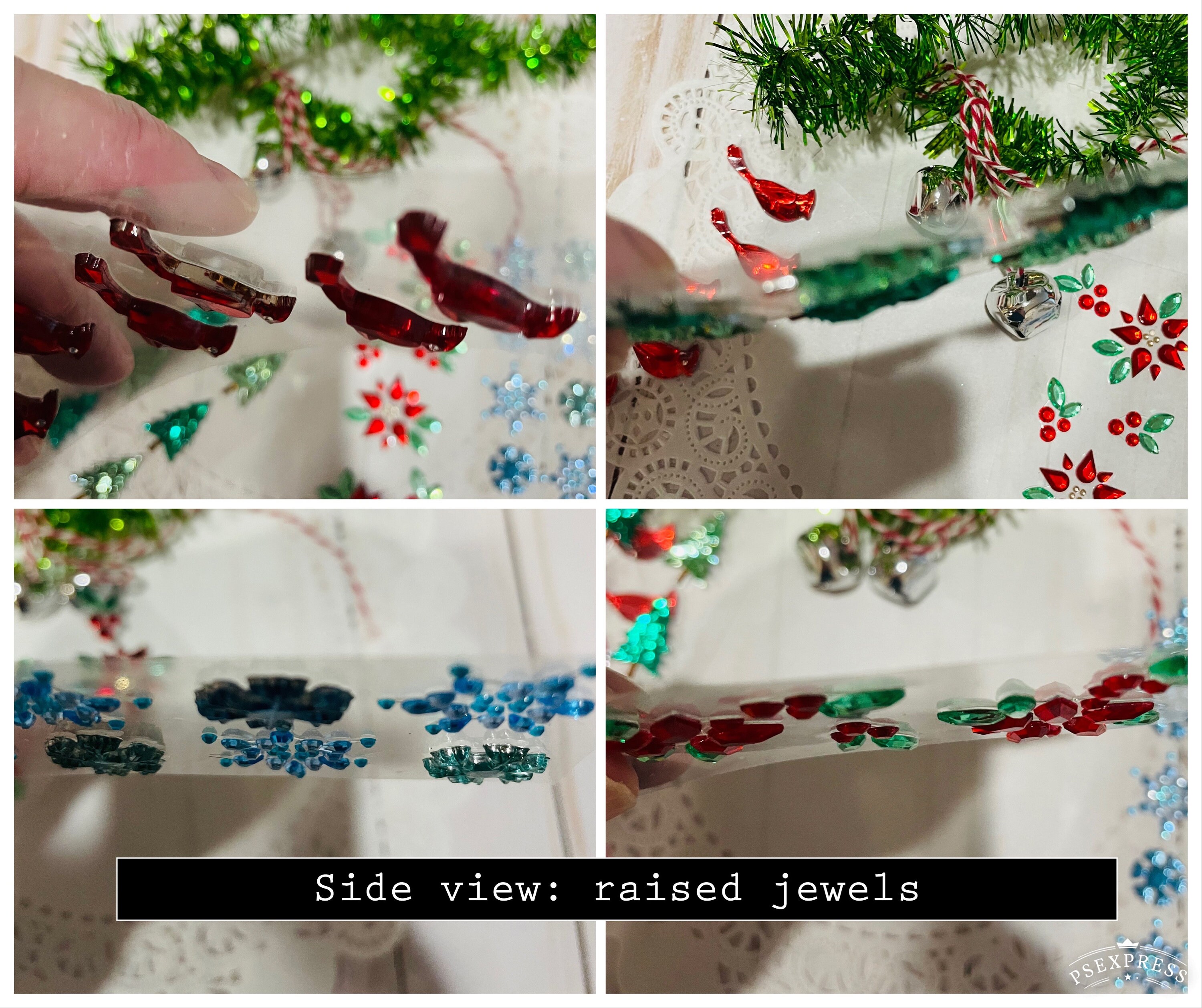 Christmas Gemstone Stickers Adhesive Gems Winter Snowflakes Etsy