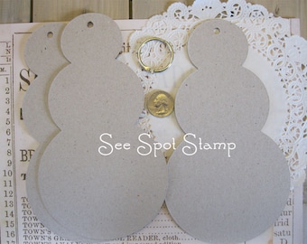 SNOWMAN Chipboard Book Christmas  chip board Blank Die Cut cardboard with ring diecut memory  scrapbook w3