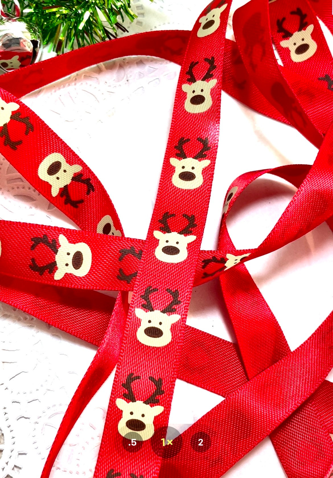 Christmas Wreath Bows Whimsical Christmas Decorations. Red and
