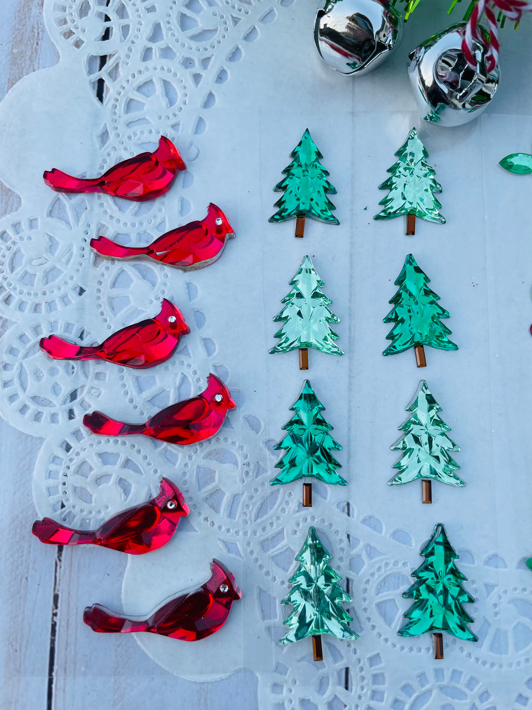 Christmas Gemstone Stickers Adhesive Gems Winter Snowflakes Etsy