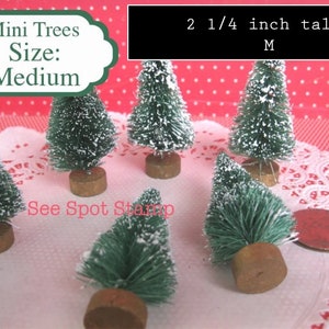 6 Bottle Brush Tree  Mini Christmas trees  medium vintage Christmas Tree  w2