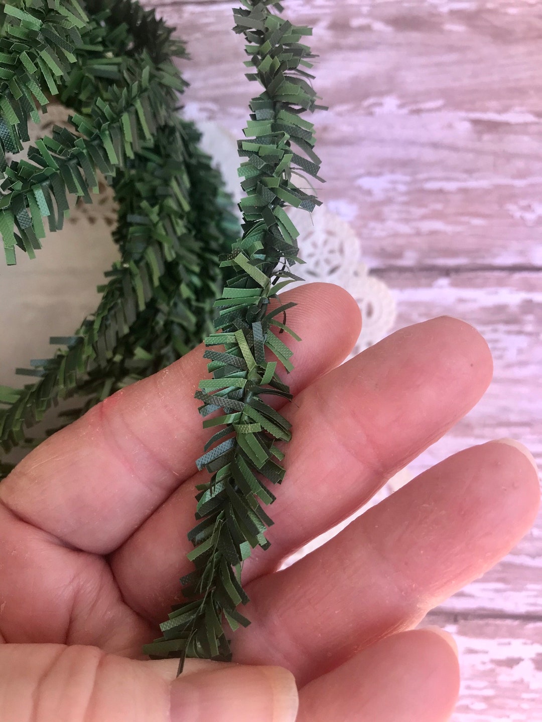 Mini Pine Garland Christmas Tree Pine Miniature Small Little Rope 30 Ft