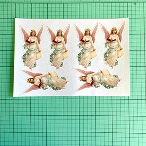 Vintage Angel Sticker Sheet Christmas Stickers Envelope Stickers ...
