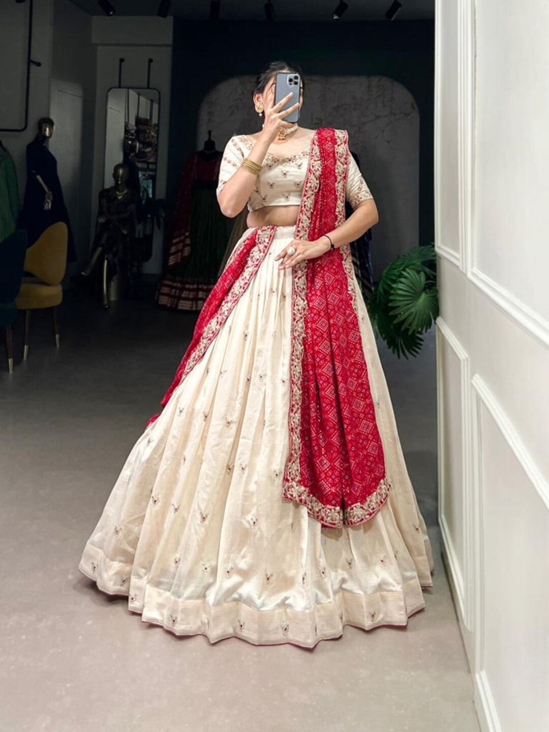Vichitra Silk Embroidered Lehenga Choli with Dupatta – Luxe Wedding Wear main image 0