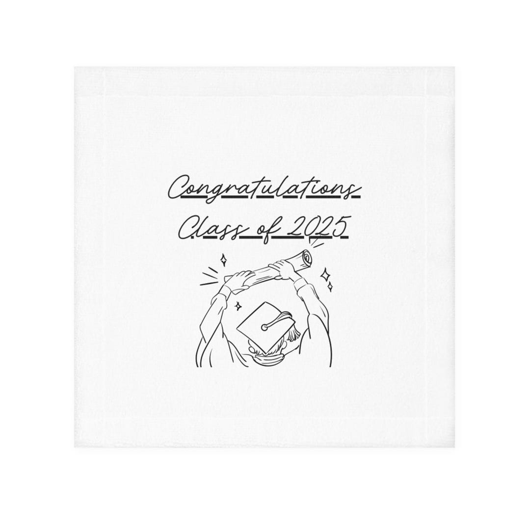 Graduation Face Towel, Class of 2025 Celebration Gift, Personalized ...