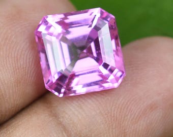 Rubí rosa de 12,05 ct con certificación AGSL: Rubí Mogok de talla esmeralda
