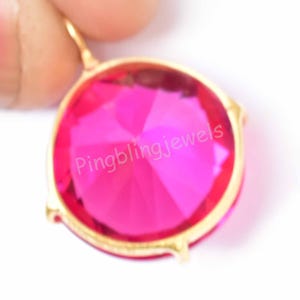 Livfullt rosa rubinhänge, 925 sterlingsilver, AGL-certifierad bild 7