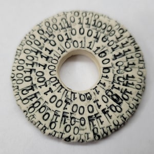 Binary Porcelain Bead 48x8mm