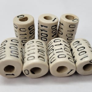 Binair porseleinkraal van 18 x 13 mm