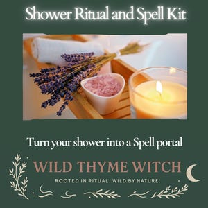 Kit di incantesimi per la doccia della strega stampabile / Rituale di purificazione energetica, amore per se stessi, tracciamento della luna, sigillo dello specchio, arte del mantra + strumenti di incantesimi bonus