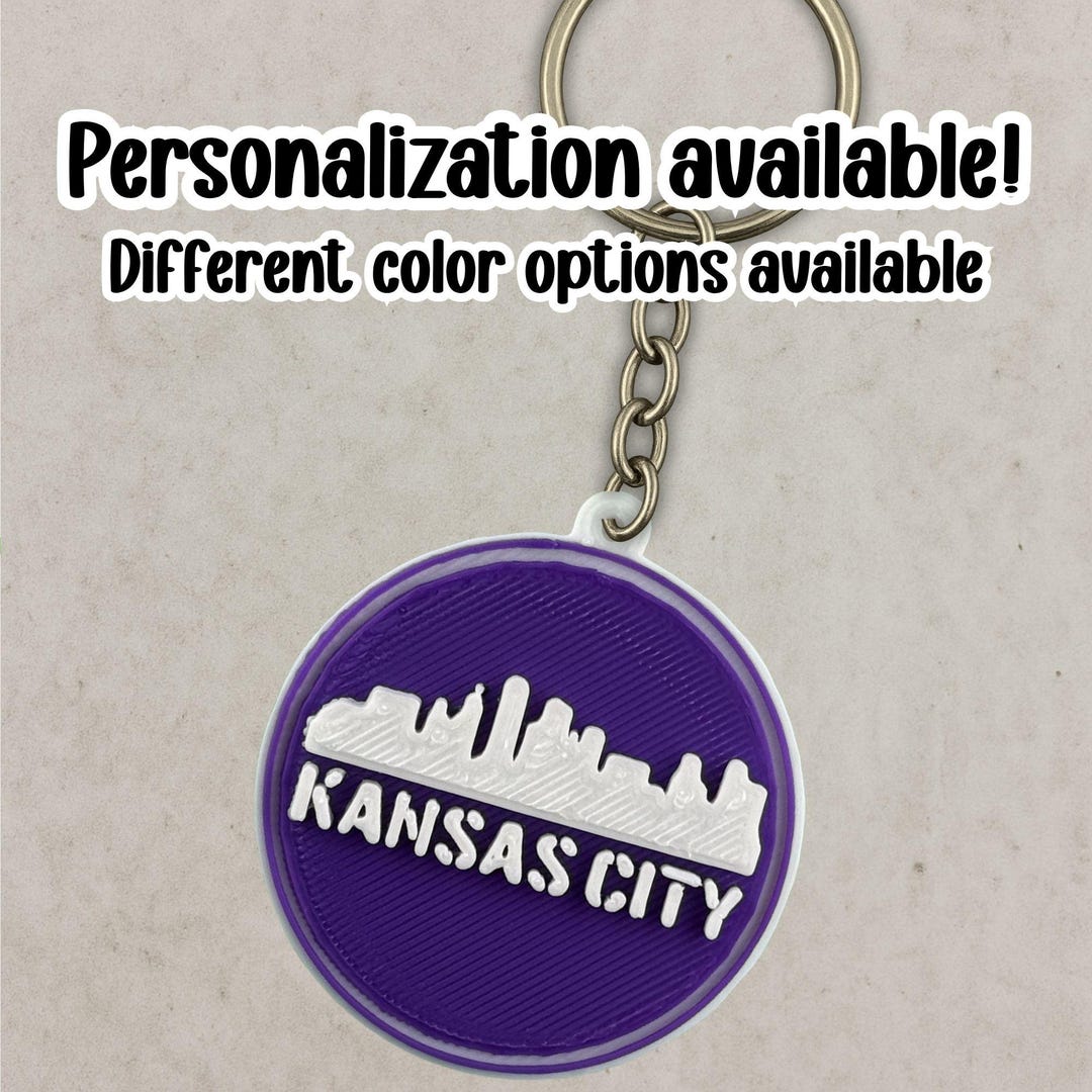 Keychains Kansas Personalized Kansas City Skyline Keychain, - Etsy
