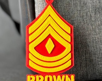 Personalized USMC First Sergeant Keychain, 1stSgt Keychain, Marine Corps Gift, 1stSgt Keychain, USMC Rank Keychain, Marine Corps Gift
