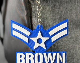 Personalized A1C Keychain, Airman First Class Promotion Gift, USAF Retirement, A1C Rank Keychain, A1C Promotion Gift, USAF Retirement Gift
