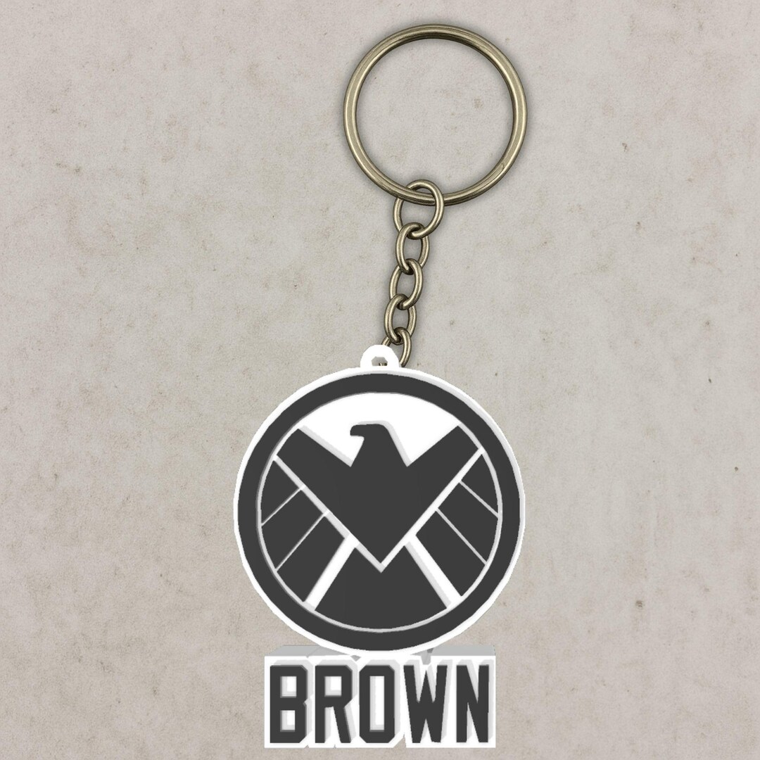 Personalized Nick Fury Keychain, SHIELD Keychain, Water Bottle Name ...
