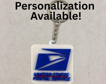 Personalized USPS Keychain, United States Postal Service Keychain, Water Bottle Name, USPS Keychain, keychain with name, custom keychain