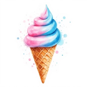 Cute Ice Cream Clipart Pack, Kawaii Summer Treats PNG, Popsicle, Ice Cream Cone, Digital Download for Birthday Party, Scrapbooking, Crafts