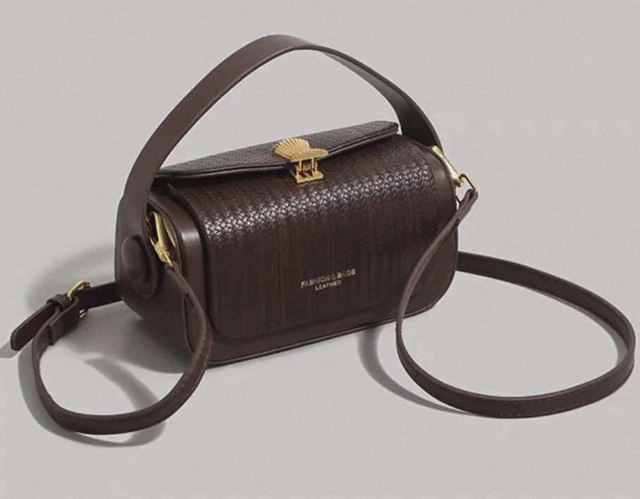 CHUNLI Trendy Woven Evening Clutch Purses for Women, PU  Women’s Woven PU Leather Crossbody Clutch Bag - Elegant Chocolate main image 1