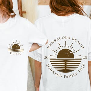 Personalized Family Beach Vacation Shirt,Summer 2025 Shirt,Family Name Matching Tee,Family Beach Trip,Custom Family Vacation Tee,Beach Shirt
