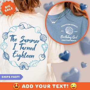 Personalized Summer Birthday Comfort Colors Shirt: Beach Trip Tee