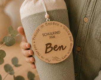 Personalized wooden school cone tag with name, personalized school cone tag, wooden school cone tag with name, football design