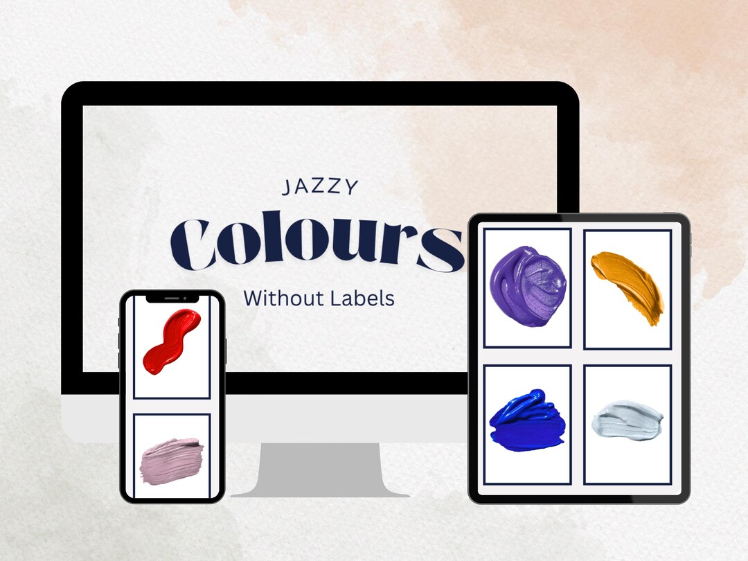 Colour Flashcards Without Labels - Etsy