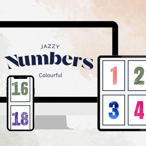 Flashcard colorate con i numeri
