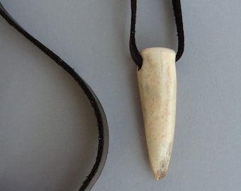 Antler and Deerskin Necklace