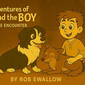 Les aventures de Boo et du garçon : la rencontre avec le coyote – Ensemble de livres illustrés pour enfants dans une ferme. Téléchargement instantané. PDF imprimable