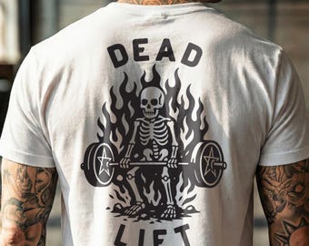 Dead Lift - White T-Shirt | Raise Hell Lifting Club | Gym Shirt | Deadlift Tee