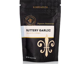 Buttery Garlic Popcorn Seasoning | Non-GMO & Gluten Free | Keto friendly | Best Home-Made Popcorn Seasoning