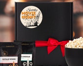 Movie Night Spooky Gift Box - Popcorn kernels and popcorn seasoning gift set for scary movie night snacks